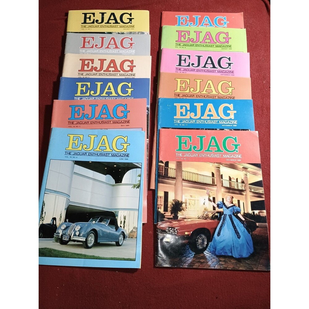 EJAG Magazine -  Jaguar - 1989- Lot of 12 issues Full Year